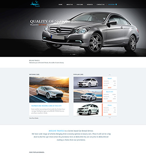 Bee Line Travels website by Lee Info Solutions, Kerala