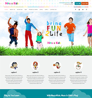 Nita's Kids website by Lee Info Solutions, Kerala