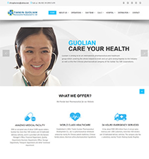 Tianjin Guolian website by Lee Info Solutions, Kerala
